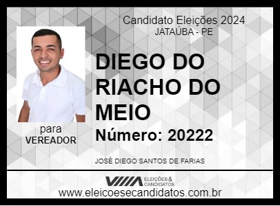 Candidato DIEGO DO RIACHO DO MEIO 2024 - JATAÚBA - Eleições