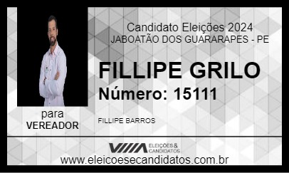 Candidato FILIPE BARROS 2024 - JABOATÃO DOS GUARARAPES - Eleições