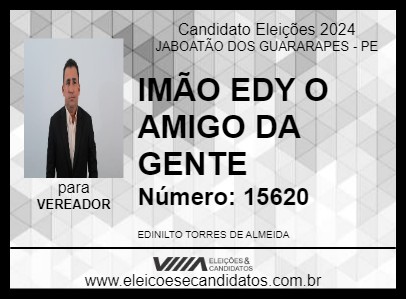 Candidato IMÃO EDY 2024 - JABOATÃO DOS GUARARAPES - Eleições