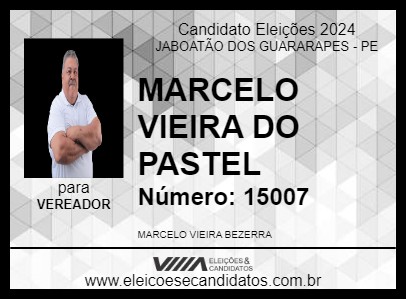 Candidato MARCELO VIEIRA DO PASTEL 2024 - JABOATÃO DOS GUARARAPES - Eleições