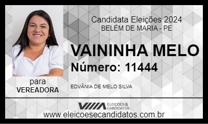 Candidato VAININHA MELO 2024 - BELÉM DE MARIA - Eleições