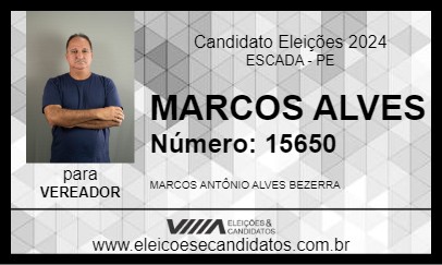 Candidato MARCOS ALVES 2024 - ESCADA - Eleições