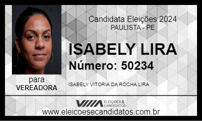 Candidato ISABELY LIRA 2024 - PAULISTA - Eleições