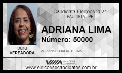 Candidato ADRIANA LIMA 2024 - PAULISTA - Eleições