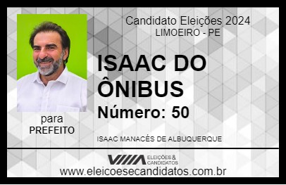 Candidato ISAAC DO ÔNIBUS 2024 - LIMOEIRO - Eleições