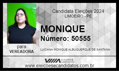 Candidato MONIQUE 2024 - LIMOEIRO - Eleições