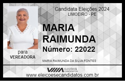 Candidato MARIA RAIMUNDA 2024 - LIMOEIRO - Eleições