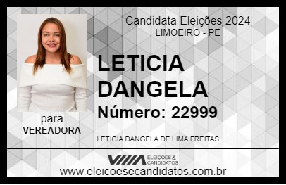 Candidato LETICIA DANGELA 2024 - LIMOEIRO - Eleições