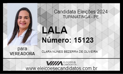 Candidato LALA 2024 - TUPANATINGA - Eleições