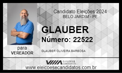 Candidato GLAUBER 2024 - BELO JARDIM - Eleições