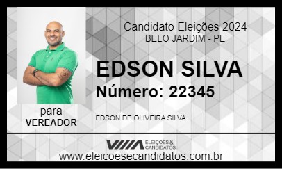 Candidato EDSON SILVA 2024 - BELO JARDIM - Eleições