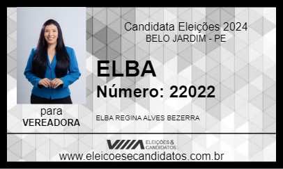 Candidato ELBA 2024 - BELO JARDIM - Eleições