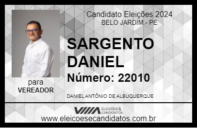 Candidato SARGENTO DANIEL 2024 - BELO JARDIM - Eleições