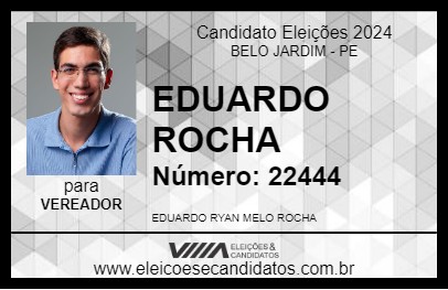 Candidato EDUARDO ROCHA 2024 - BELO JARDIM - Eleições