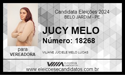 Candidato JUCY MELO 2024 - BELO JARDIM - Eleições