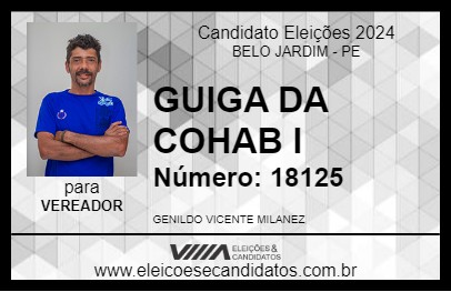 Candidato GUIGA DA COHAB I 2024 - BELO JARDIM - Eleições