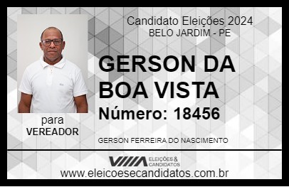 Candidato GERSON DA BOA VISTA 2024 - BELO JARDIM - Eleições