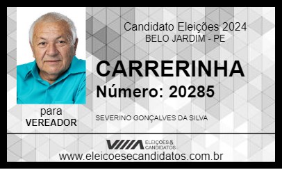 Candidato CARRERINHA 2024 - BELO JARDIM - Eleições