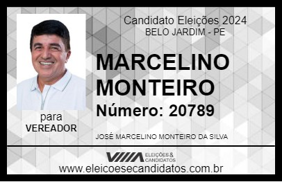 Candidato MARCELINO MONTEIRO 2024 - BELO JARDIM - Eleições