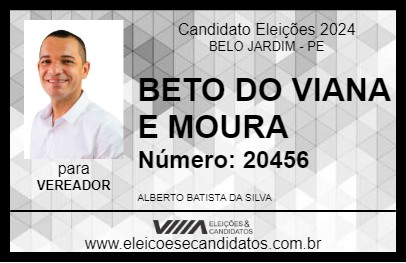 Candidato BETO DO VIANA E MOURA 2024 - BELO JARDIM - Eleições