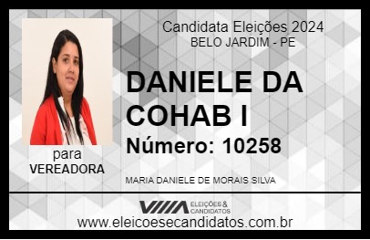 Candidato DANIELE DA COHAB I 2024 - BELO JARDIM - Eleições