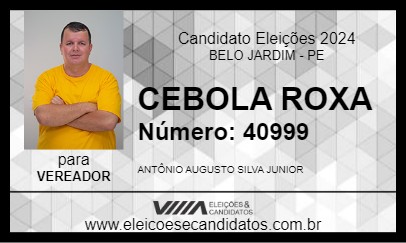 Candidato CEBOLA ROXA 2024 - BELO JARDIM - Eleições