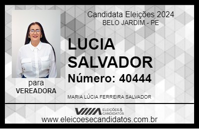 Candidato LUCIA SALVADOR 2024 - BELO JARDIM - Eleições