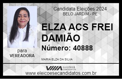 Candidato ELZA ACS FREI DAMIÃO 2024 - BELO JARDIM - Eleições