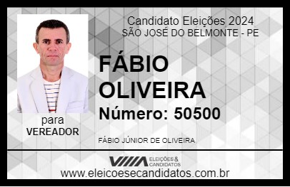 Candidato FÁBIO OLIVEIRA 2024 - SÃO JOSÉ DO BELMONTE - Eleições