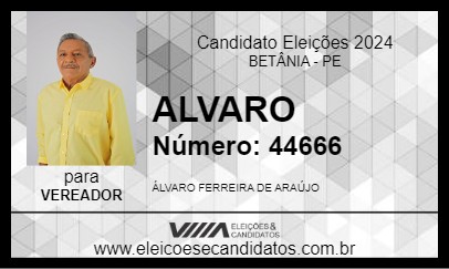 Candidato ALVARO 2024 - BETÂNIA - Eleições