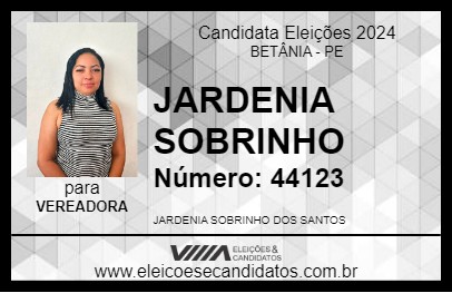 Candidato JARDENIA SOBRINHO 2024 - BETÂNIA - Eleições