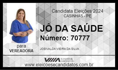 Candidato JÔ DA SAÚDE 2024 - CASINHAS - Eleições