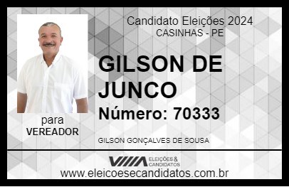 Candidato GILSON DE JUNCO 2024 - CASINHAS - Eleições