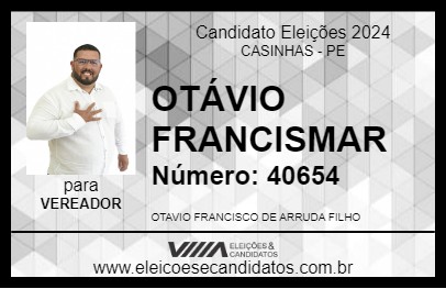 Candidato OTÁVIO FRANCISMAR 2024 - CASINHAS - Eleições