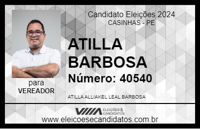 Candidato ATILLA BARBOSA 2024 - CASINHAS - Eleições