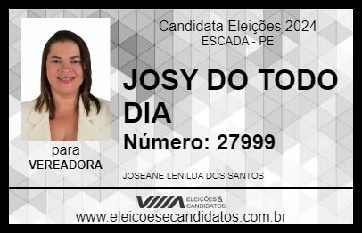 Candidato JOSY DO TODO DIA  2024 - ESCADA - Eleições