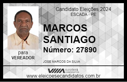 Candidato MARCOS SANTIAGO 2024 - ESCADA - Eleições