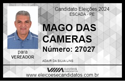 Candidato MAGO DAS CAMERAS 2024 - ESCADA - Eleições