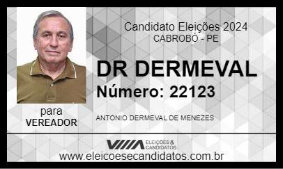 Candidato DR DERMEVAL  2024 - CABROBÓ - Eleições