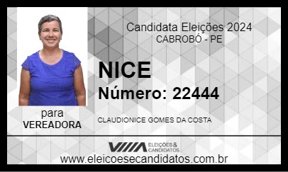 Candidato NICE 2024 - CABROBÓ - Eleições