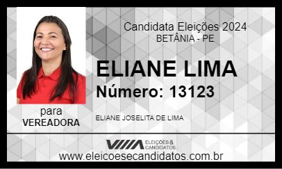 Candidato ELIANE LIMA 2024 - BETÂNIA - Eleições