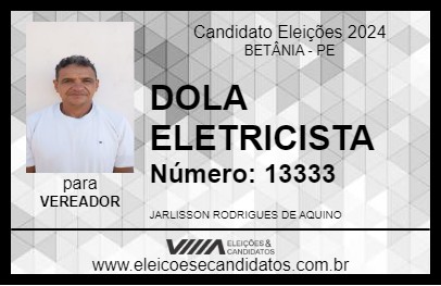 Candidato DOLA ELETRICISTA 2024 - BETÂNIA - Eleições