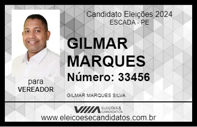 Candidato GILMAR MARQUES 2024 - ESCADA - Eleições