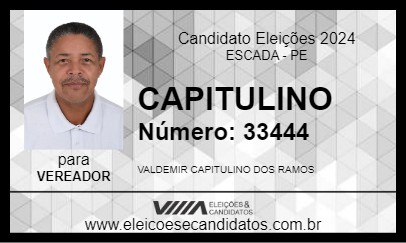 Candidato CAPITULINO  2024 - ESCADA - Eleições