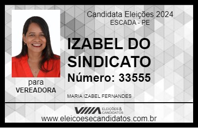 Candidato BEL DO SINDICATO 2024 - ESCADA - Eleições