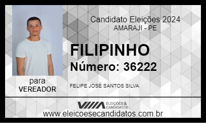 Candidato FILIPINHO 2024 - AMARAJI - Eleições