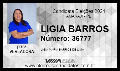 Candidato LIGIA BARROS 2024 - AMARAJI - Eleições