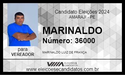 Candidato MARINALDO 2024 - AMARAJI - Eleições