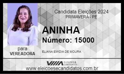 Candidato ANINHA 2024 - PRIMAVERA - Eleições