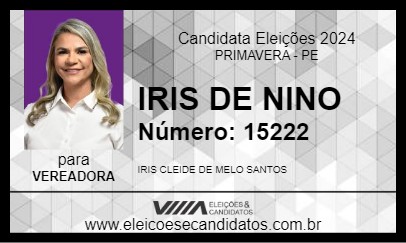 Candidato IRIS DE NINO 2024 - PRIMAVERA - Eleições